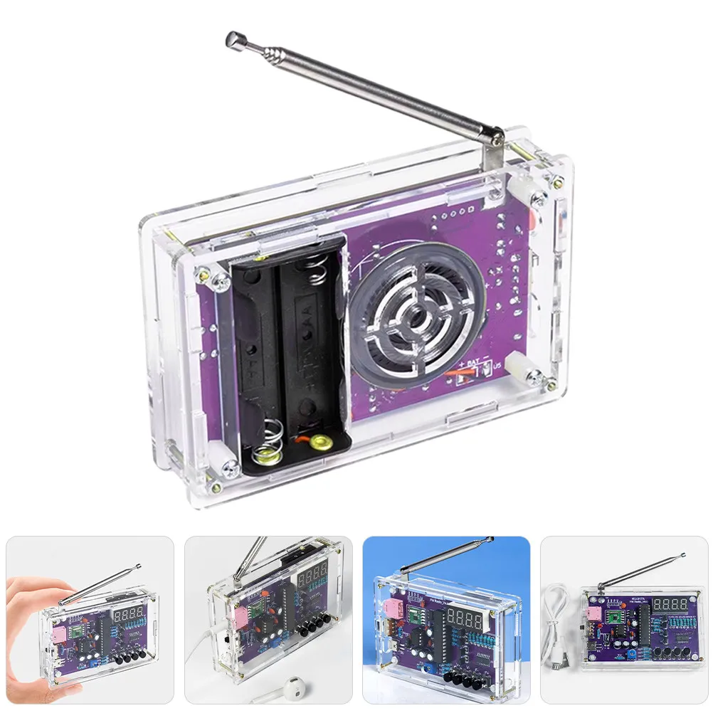 

1Set DIY Radio Building Kit Soldering Practice Kit with Components Circuit Board for Electronics Enthusiasts Beginners Learning