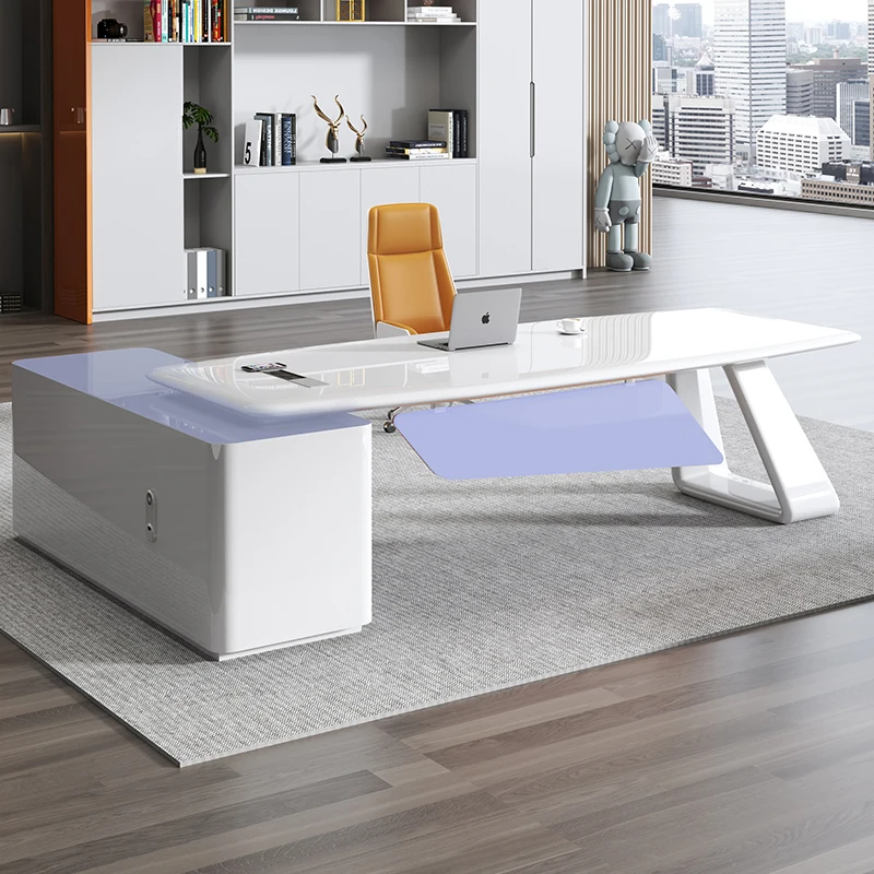 White Computer Executive Desk Mesa Gamimg Office Adjustable Study Work Desk Height Folding Escritorios De Oficina Standing Table