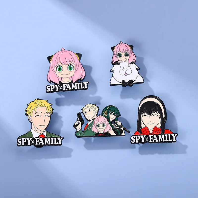 SPY Family Enamel Pins Anya Yor Twilight Loid Puppy Brooches Lapel Badges Anime Jewelry Gift for Friends