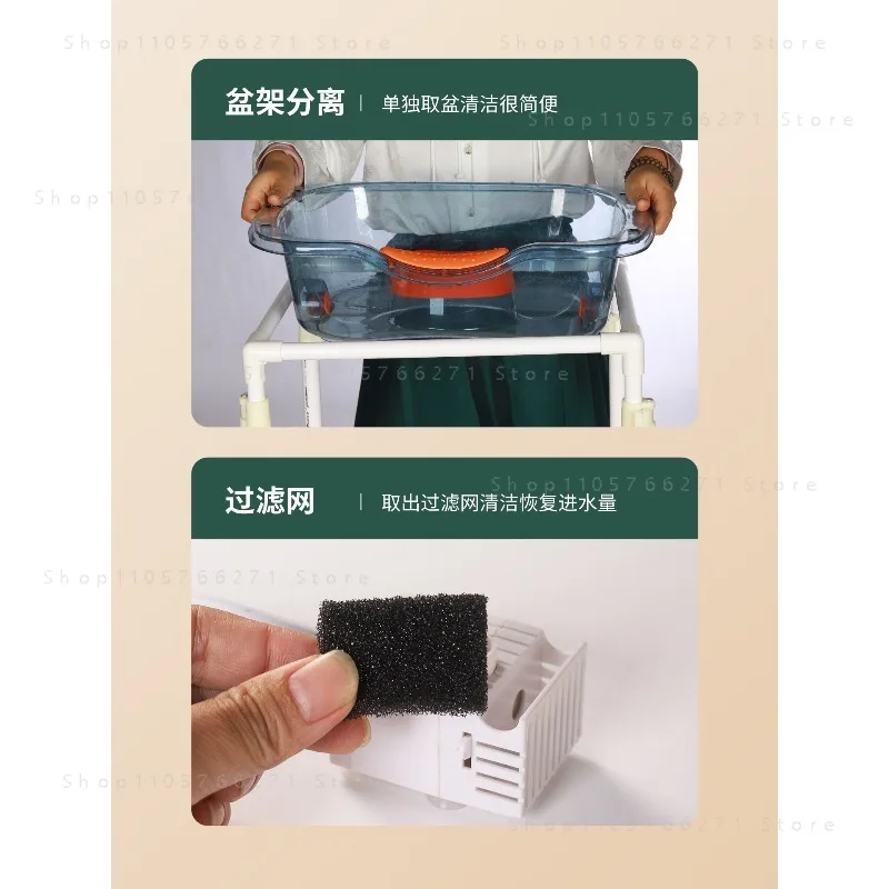 Large Capacity Household Hair Steaming Basin Water Circulation Heating Shampoo Bowl for Bedridden Lying Use
