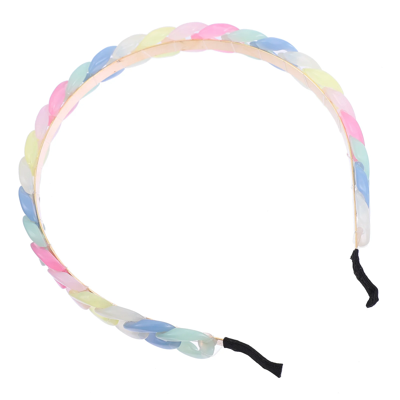 

Chic Resin Chain Headband Retro Women Hairband Simple Fashion Hair Accessory for Party Daily Use Girls Resin Headband