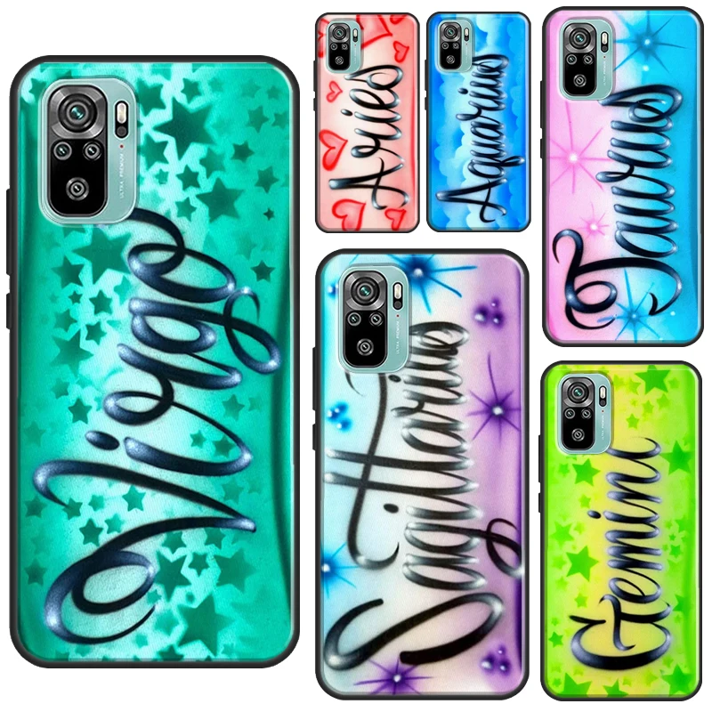 Aries Leo Libra Pisces Virgo Capricorn Aquarius Case For Xiaomi Redmi Note 12 Pro 9 10 11 Pro 10S 11S 12S Redmi 12C 10C 9C Cover