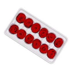 12 Pcs/Box Preserved Flower Rose Bouquet Valentines Day Decorations Hand Make Flowers Crafts Fake Roses Classical Forever