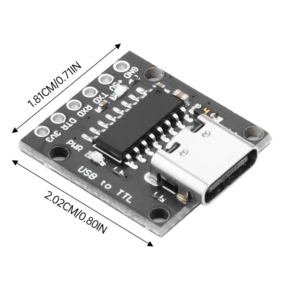 USB to TTL Module CH340E/CH340C/CH9340C Serial Converter Downloader TYPE-C Interface