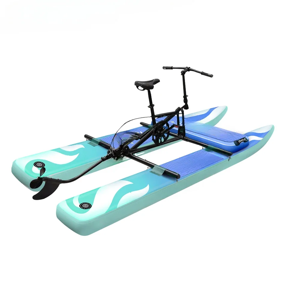 

Oem High Quality Cheap 2 Person Sea Inflatable Paddle Hydro Propeller Pedalo Boat Water Cycle Bike Pedal Water Bike Bicycle