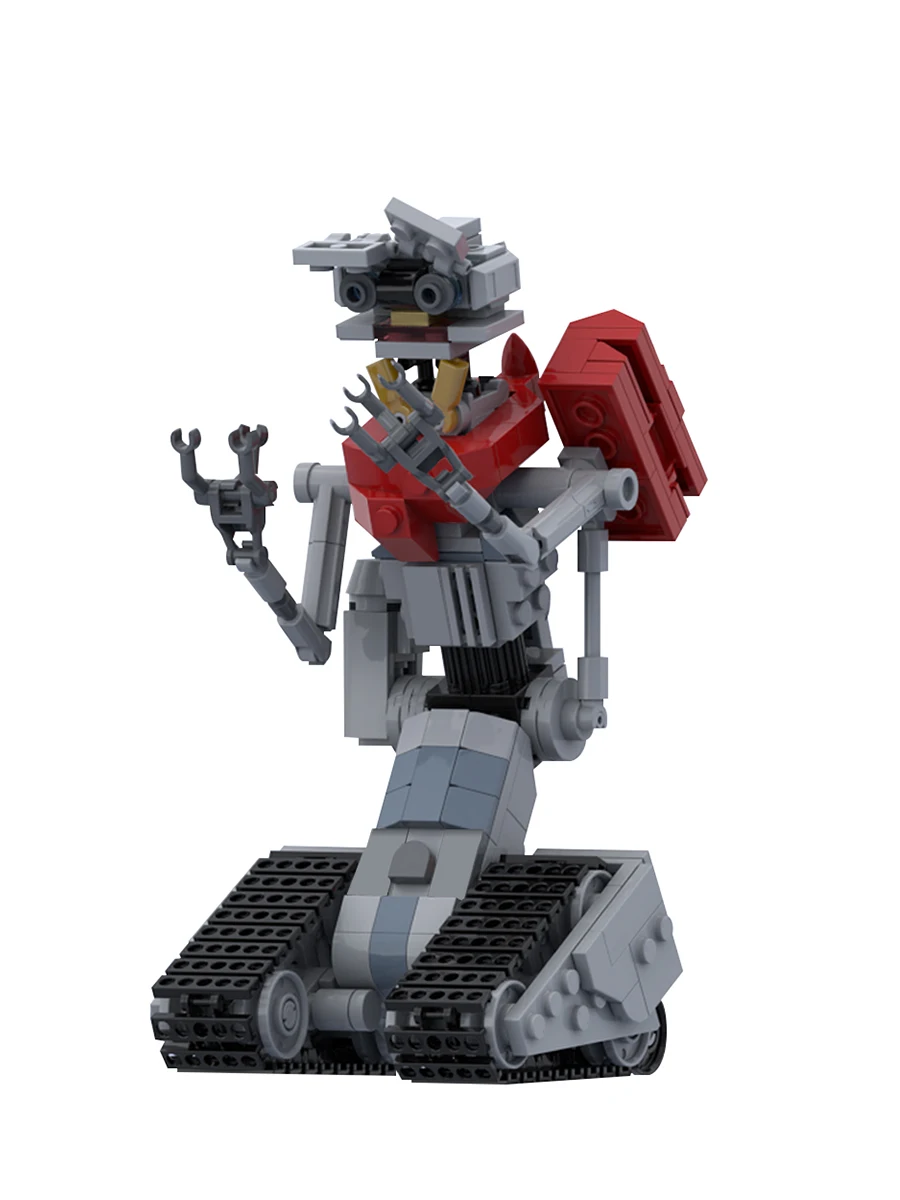 

Строительные блоки Johnny 5 MOC, научно-фантастический робот с подвижными очками, модель «сделай сам», вдохновленная фильмом 80-х годов для коллекционеров
