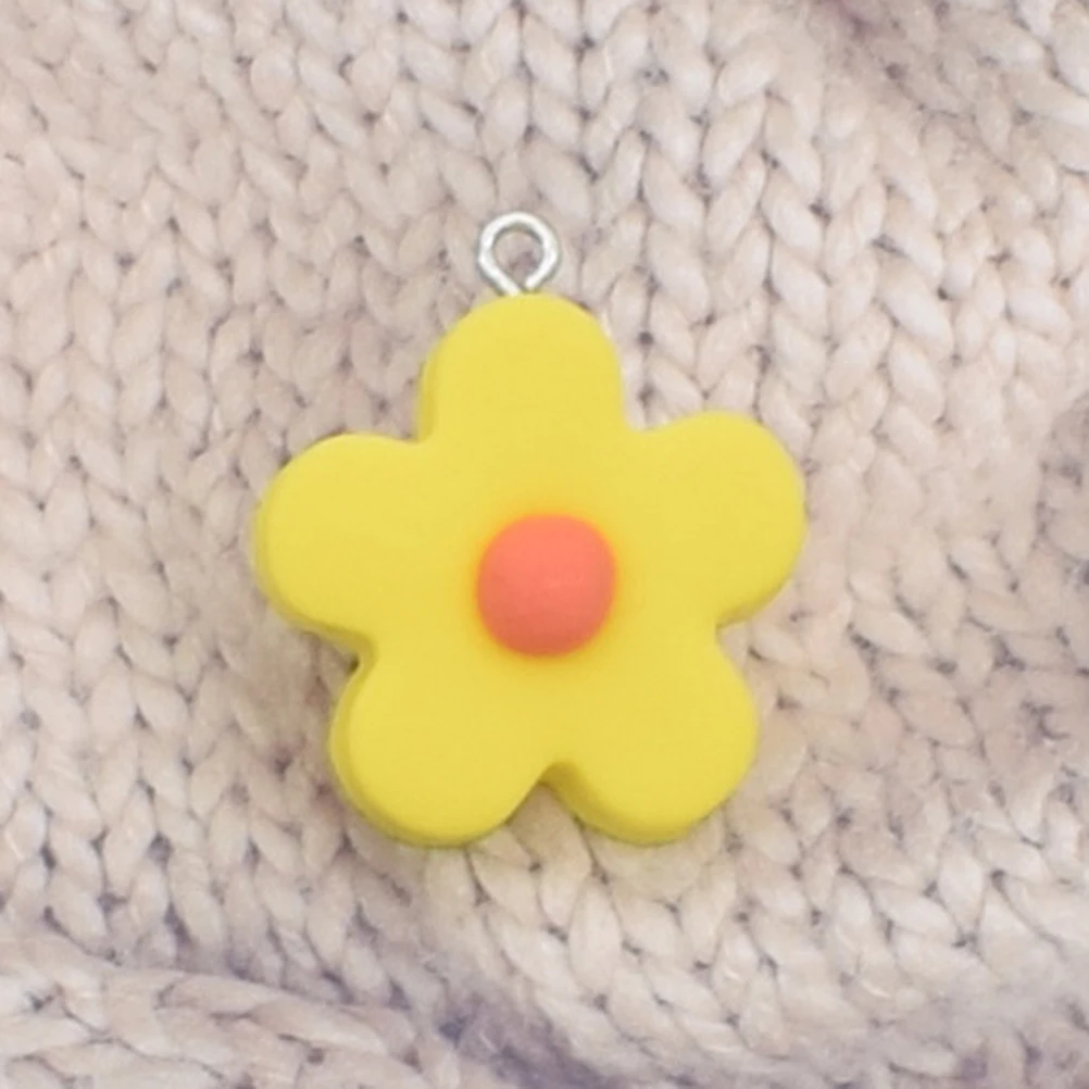 

Colorful Flower Accessories Durable Safe Creative Earrings Pendant Diy Necklace Pendant DIY Necklace Hanging Decor