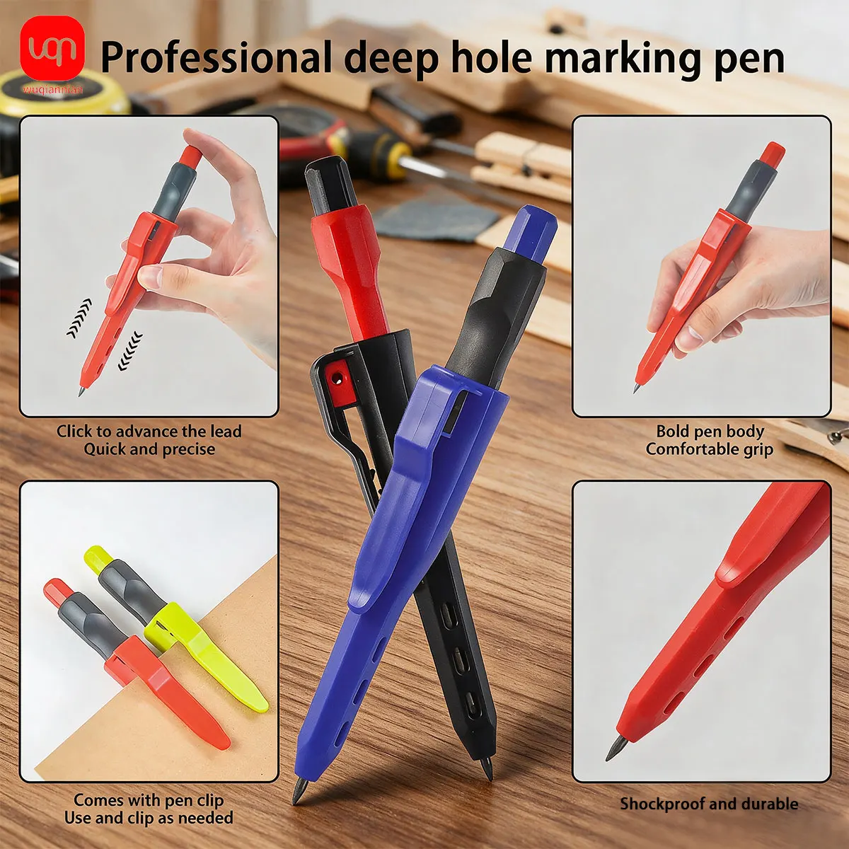 Carpenter's Pencil, Woodworking Machinery, 5-color Carpenter Leads,Leads For Construction Marking And Line Drawing