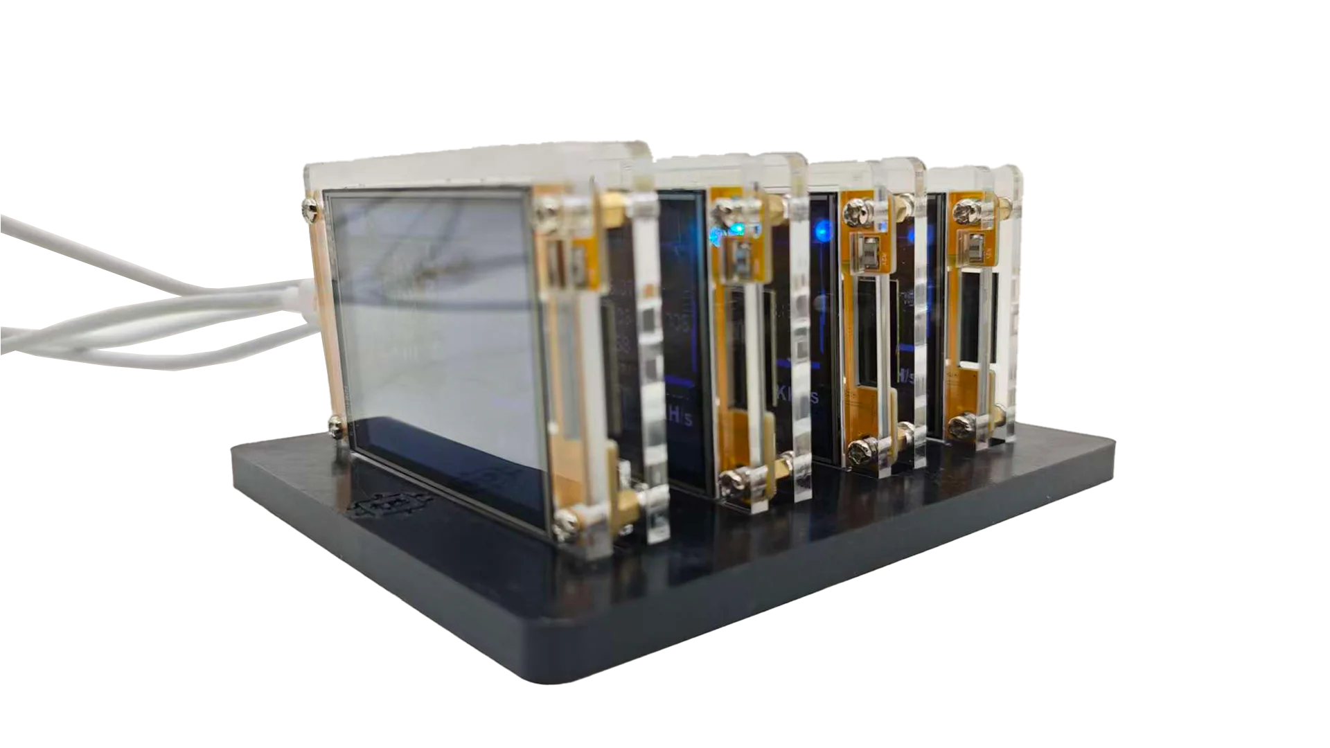 4x NerdMiner V2 NMMiner 4 pezzi ESP-2.8 pollici Smart Screen Lucky Miner Hashrate Modulo 980k h/s Crypto Solo Lottery Miner V2 N