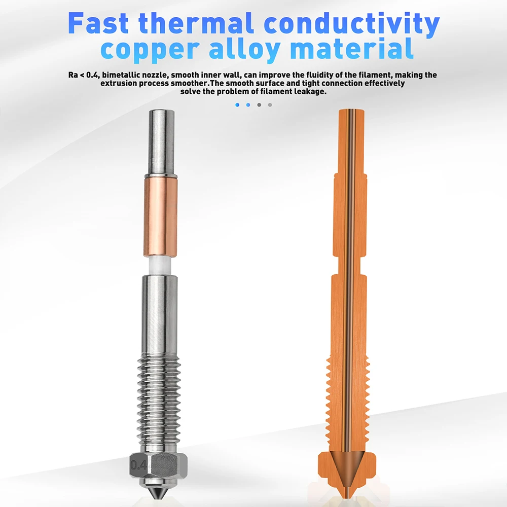 Düse für QIDI Plus4 Q2/Q2C Bimetall-Hotend-Düsen 0,2/0,4/0,6/0,8mm Keramik-Isolierung Integration 3D-Drucker-Zubehör – Detail 10