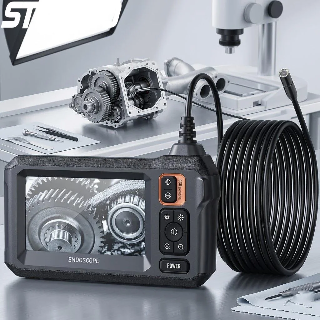1080P HD WiFi Endoscope 43 Inch Display Dual Head 2600mAh 1m 5m 10m Cable for Car Electrical Pipeline Inspection