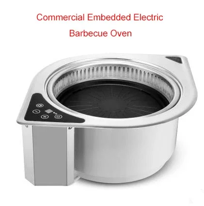 Commercial Embedded Electric Grill Electric BBQ Oven Far Infrared Barbecue Roaster/ Korean Self-service BBQ Machine GER-2000DCT