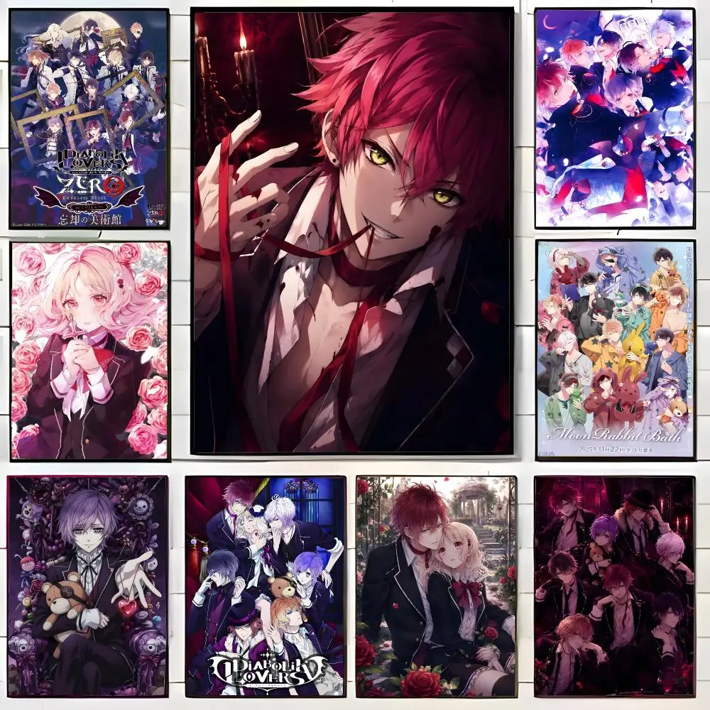 Bewitching Vampire Anime D-Diabolik Lovers Poster Wall Art Print Decorative Mural Home Decor Gift Unframed