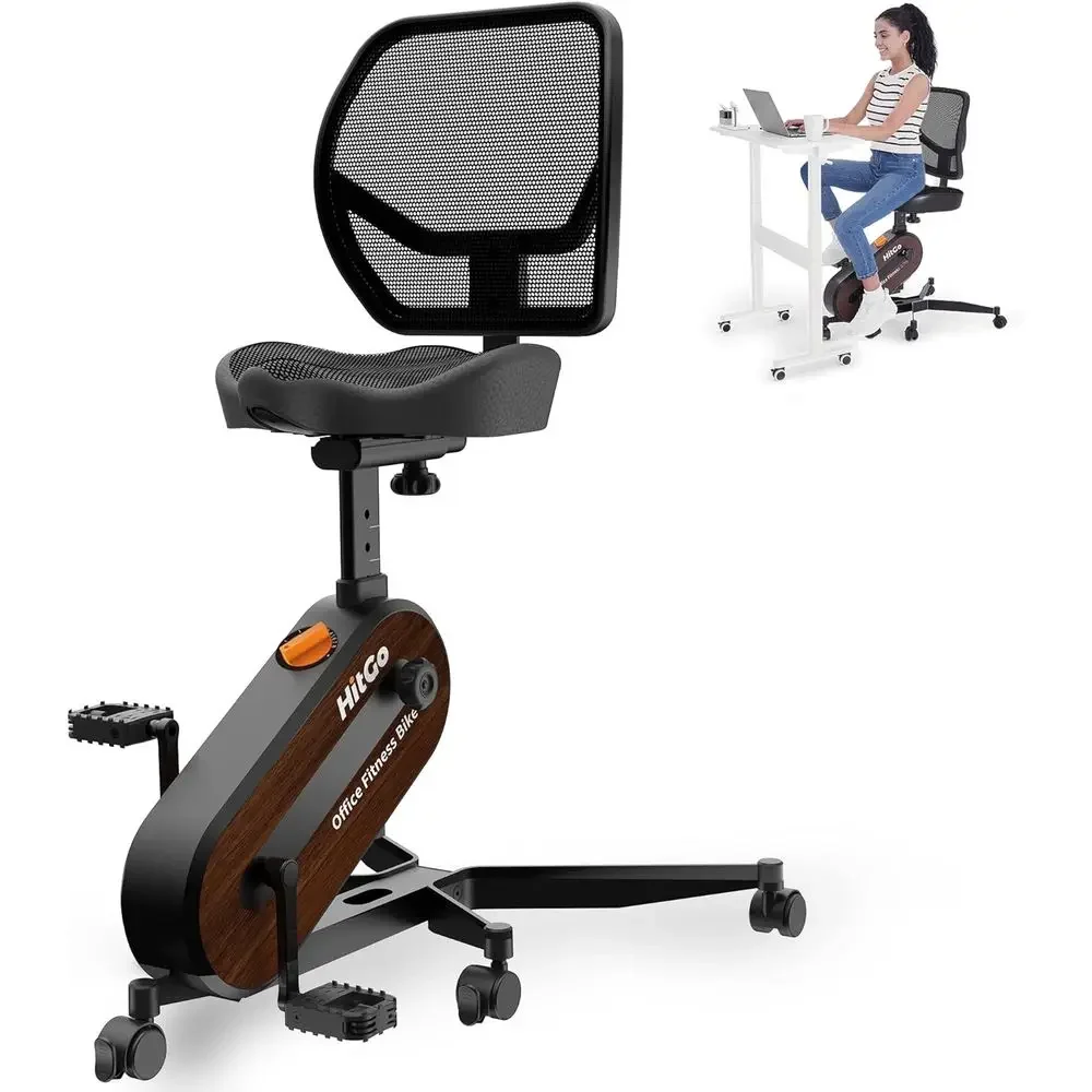 Heavy-Duty Desk Exercise Bike, 330 lbs Capacity, 9-Adjustable Seat, 8-Level Tension, Quiet for Home or Office