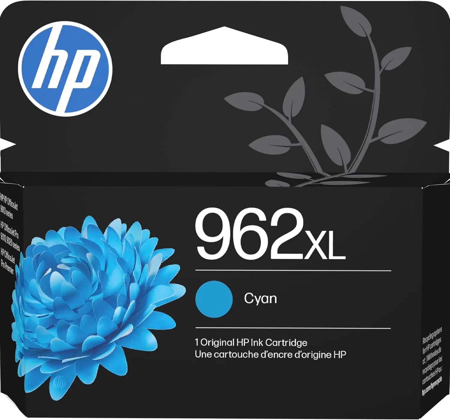 

High-Yield Cyan Ink Cartridge for OfficeJet 9010, Pro 9010, 9020 Printers | Instant Ink Eligible