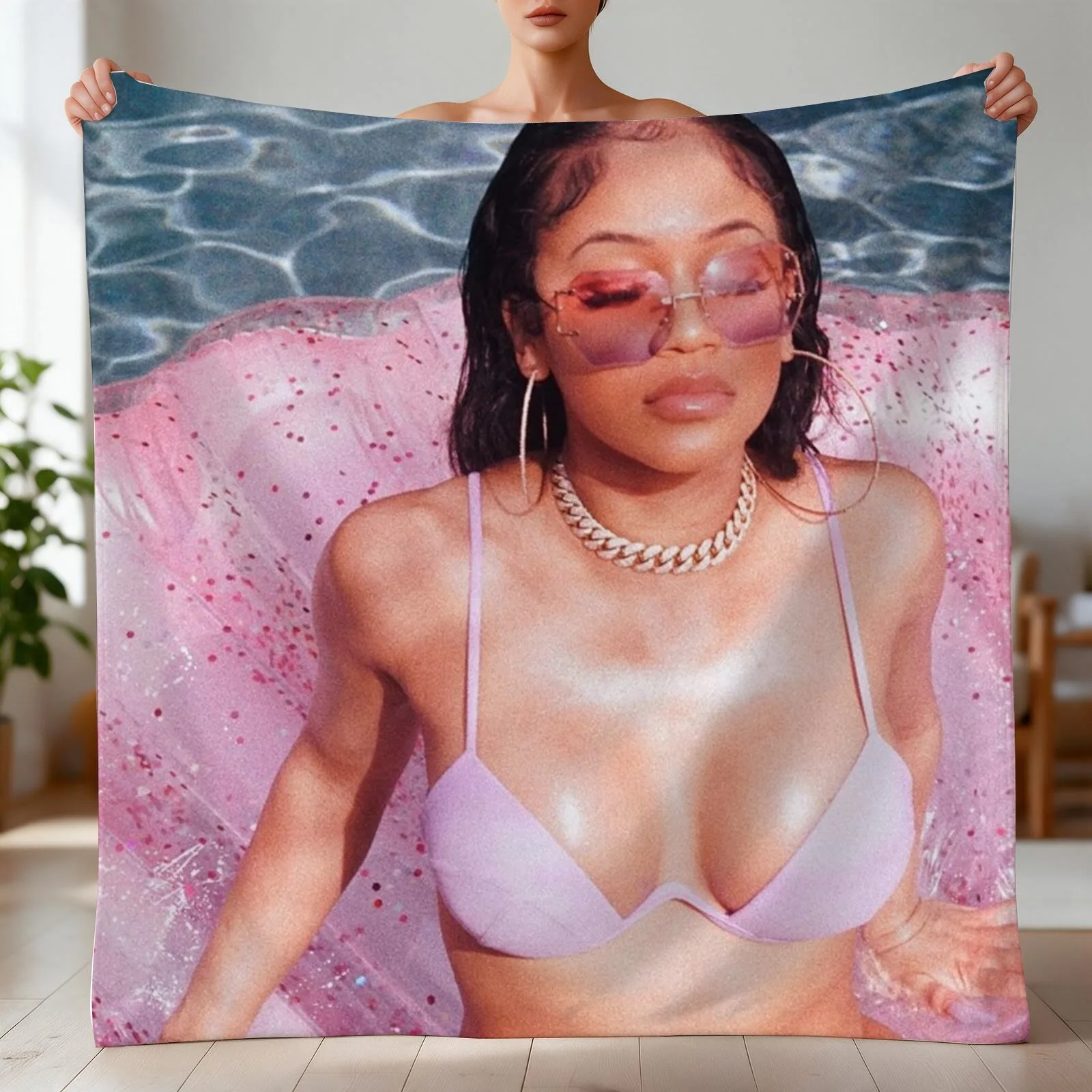 New Saweetie Throw Blanket Large Giant Sofa Kid'S Blankets