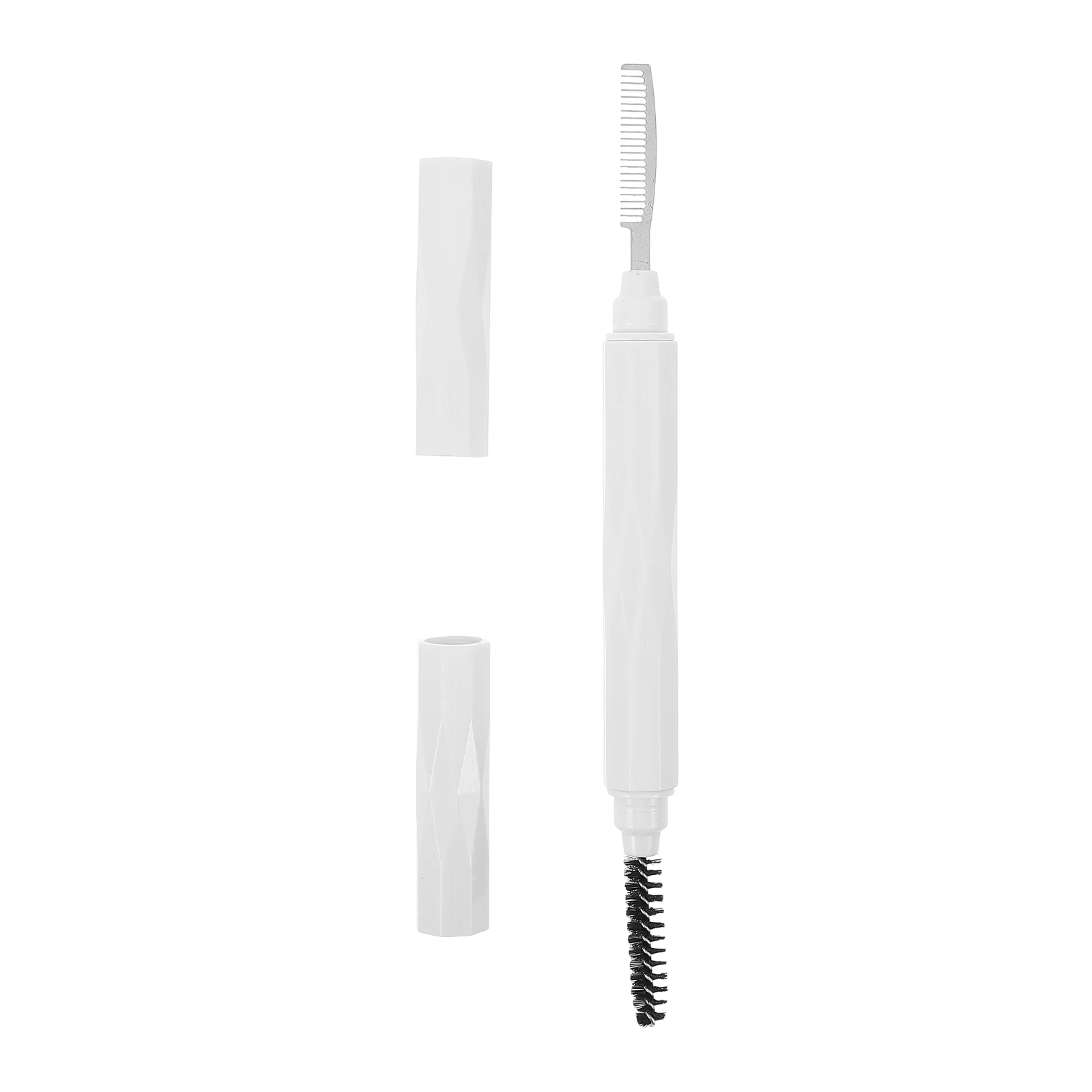 Dual Wenkbrauw Kam Brush Tool Zachte Haren Wimper Styling Bruine Gel Mascara 2in1 Make-Up Spiraal Brow Wimpers Grooming Fijne Tand