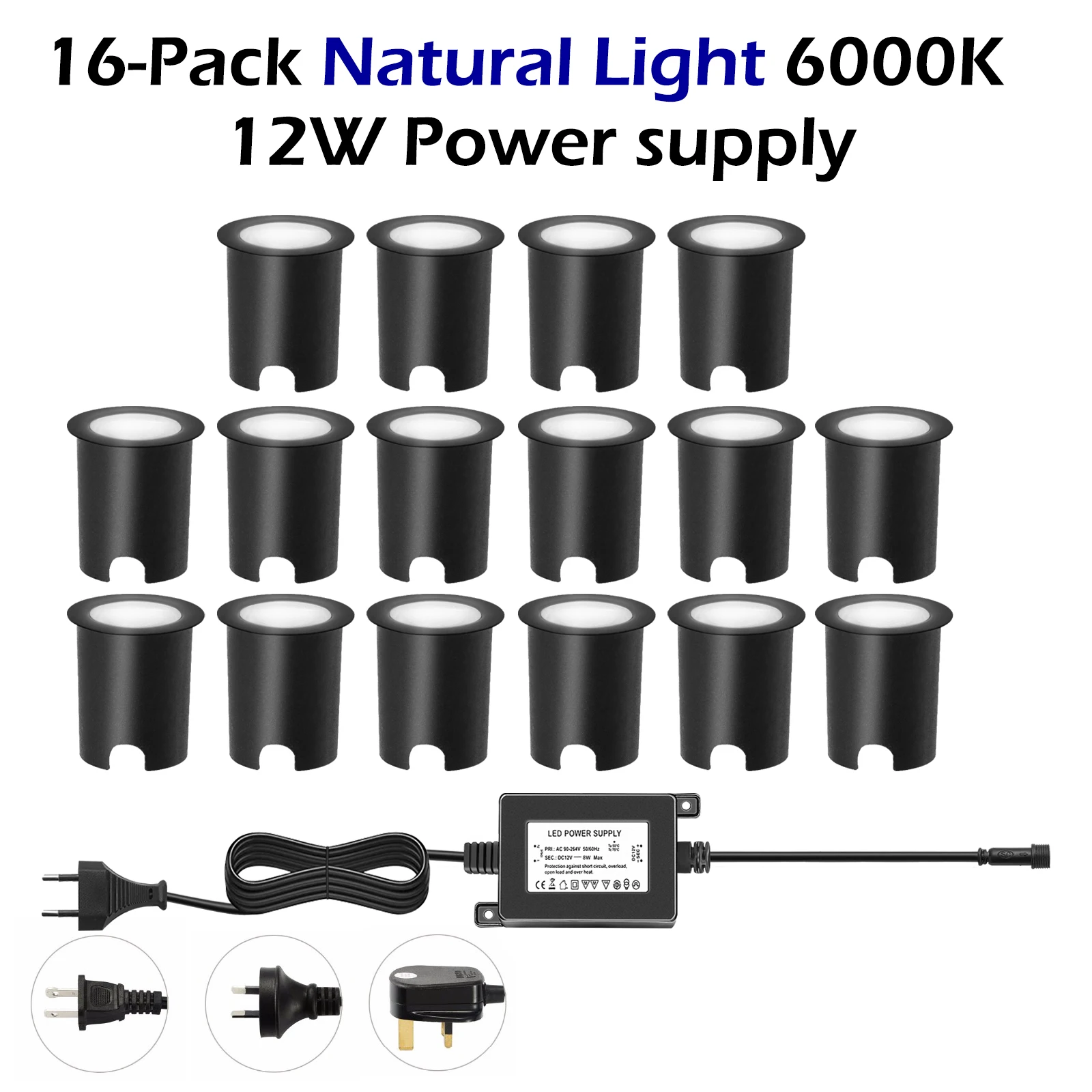 Qaca 10/16 Pack Led Deck Lights Ip67 Waterdicht Buiten Tuinverlichting Laagspanning Dc 12V Trappen Landschap Patio Licht
