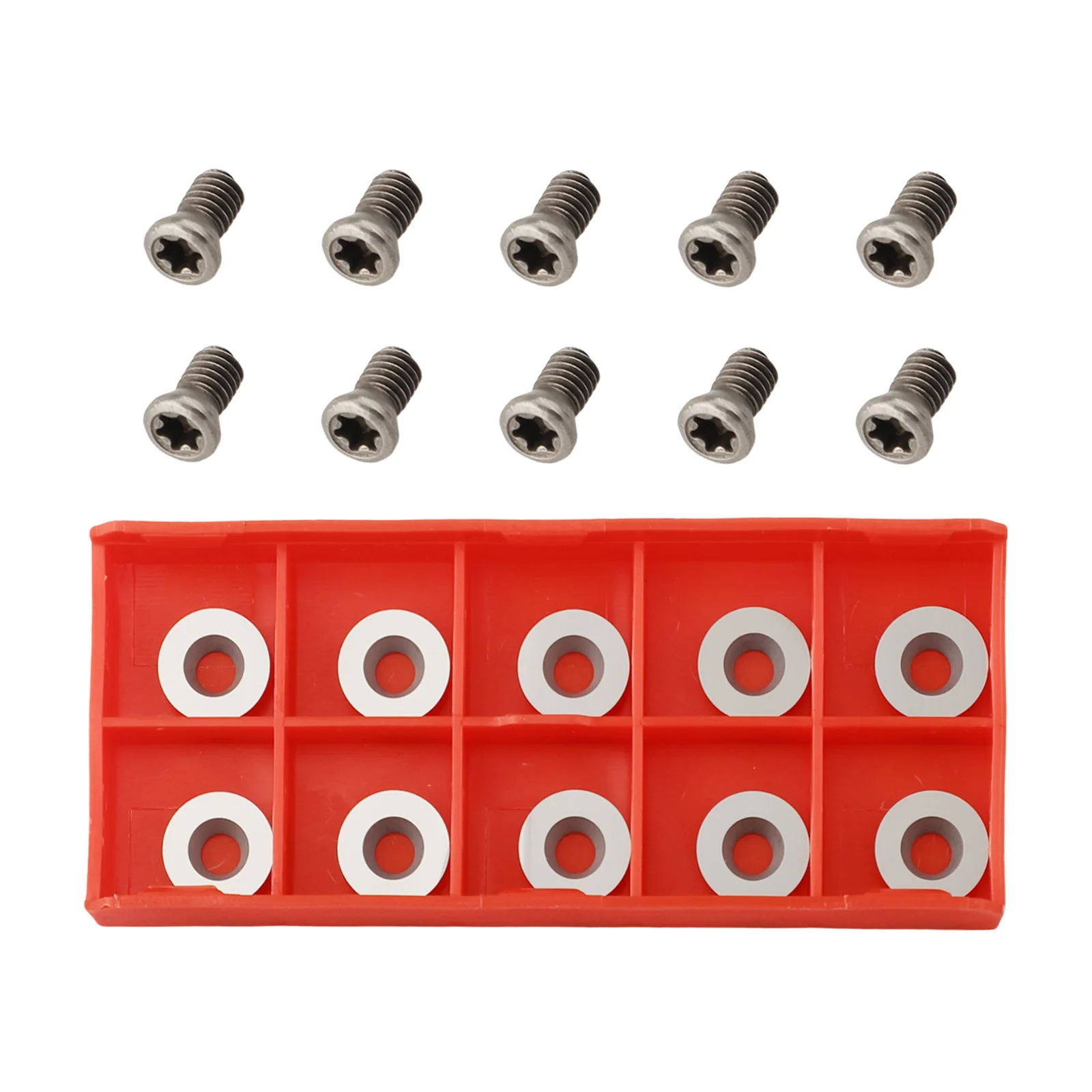 

Lathe Tools Replacement Round Carbide Inserts R12 x 2 5mm 10pcs with Screws Suitable for General Wood Turning Projects