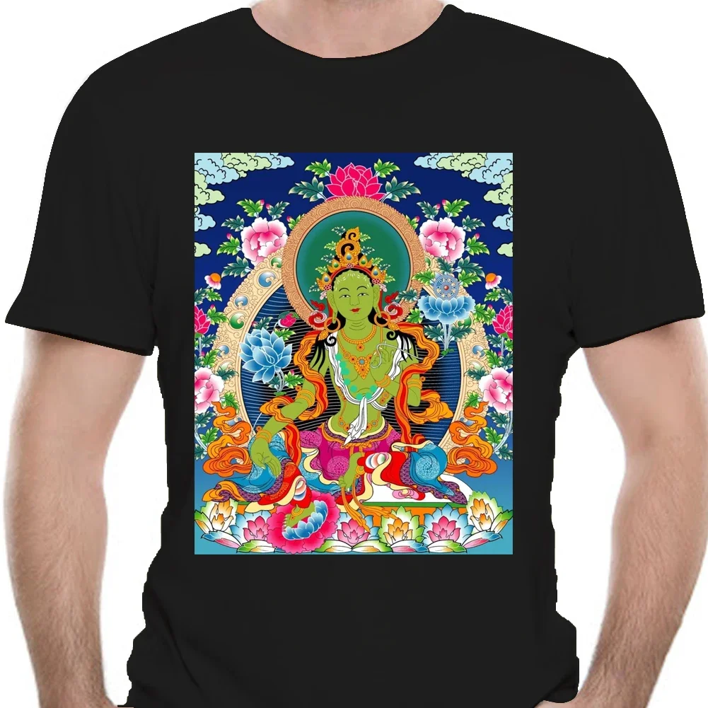 

Green Tara Shirt R1 Tshirt Buddha Yoga Meditation Zen Buddhist Occult Witchcraft male brand teeshirt men summer cotton t shirt