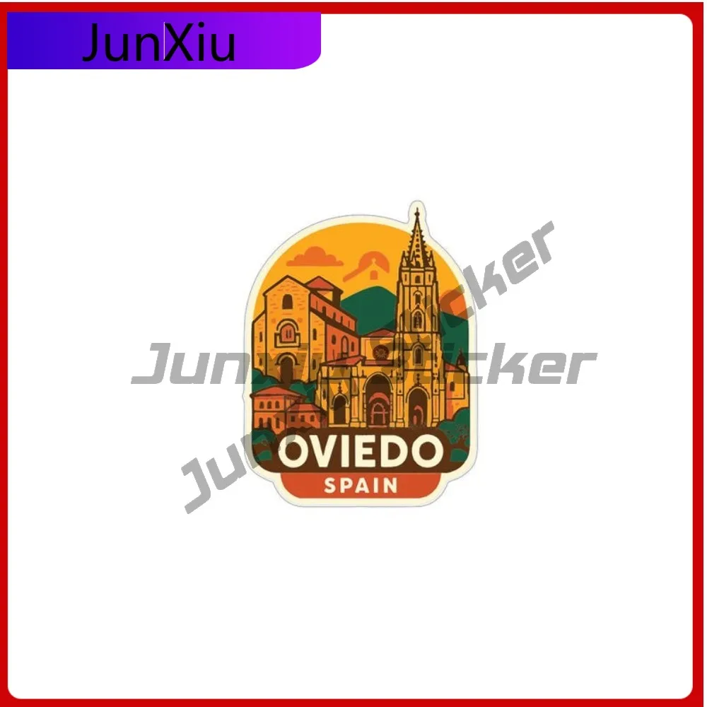 

Oviedo Spain City Vacation Sticker Waterproof Vinyl Decal Decorative Bodywork Motocross Windshield Guitar Suv Sticker Alarme