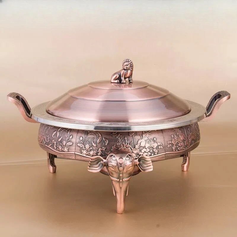 Portable Transparent Alcohol Burner Stainless Steel Spirit Stove Self-Service Copper Hot Pot Premium Dry Pot with Copper Base - view 3