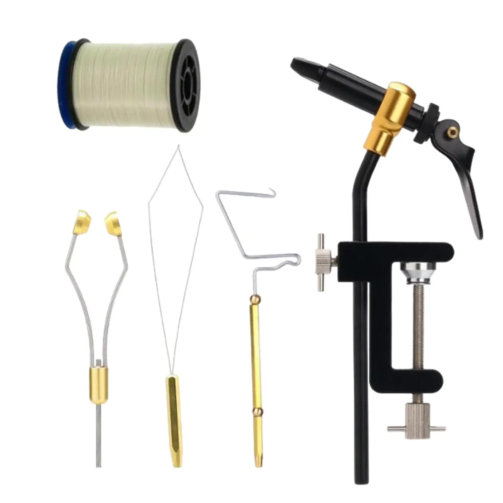 

5x инструменты для завязывания мушек, портативный финишер для завязывания мушек, аксессуары для завязывания мушек, белая нить