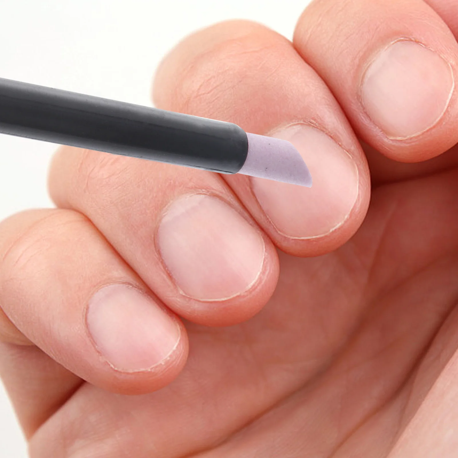 2 pezzi spingipelle rimozione della pelle morta strumento per manicure bastone artistico lavabile superficie delicata per la cura delle unghie manicure con asta lucida