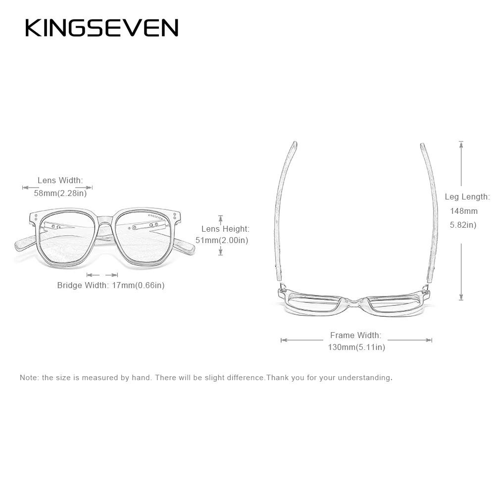 KINGSEVEN 2023 Men\'s Sunglasses Polarized UV400 Optical Lenses Eye Protection Glasses Women Wood Luxury Full Frame Eyewear