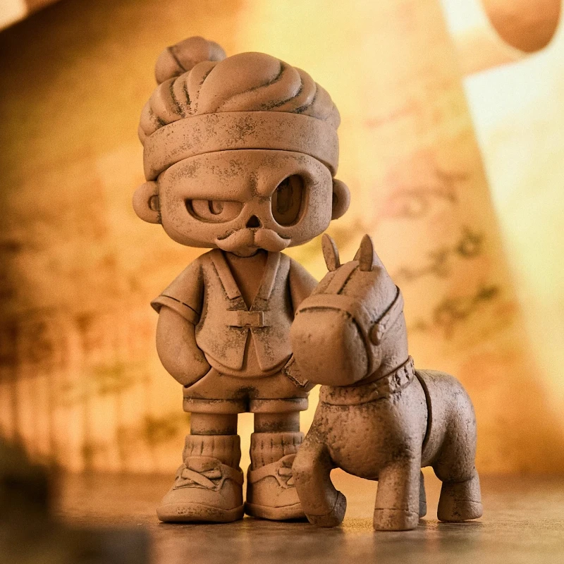 Mr.BONE-figuras de acción de guerreros de terracota, modelo de edición limitada, decoración de escritorio, juguete coleccionable, regalos de cumpleaños sorpresa