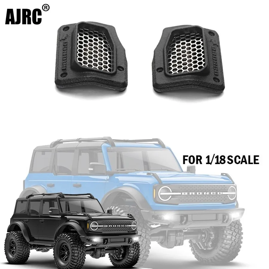 

Black Nylon With Logo Stereo Engine Hood Air Inlet For Trax Trx-4m 1/18 Bronco Trx4m Rc Crawler Car Upgraded Parts