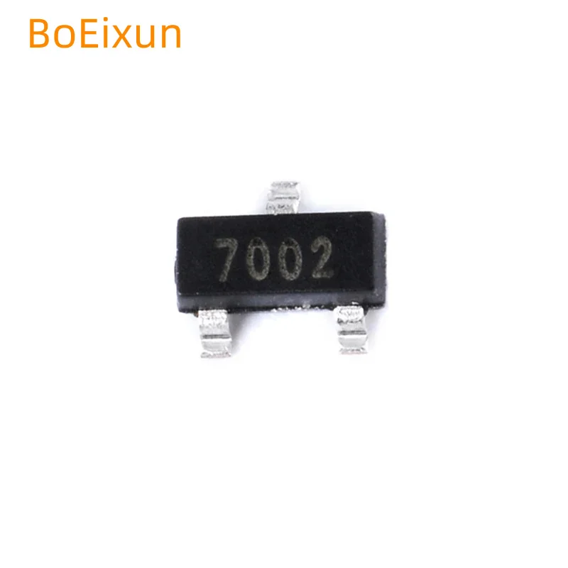 100PCS/Lot 2N7002 MMBT7002 7002 0.115A/60V N-Channel Enhancement SOT-23 SMD New Good Quality Chipset