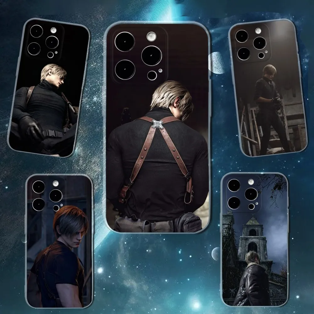 

Leon Scott Kennedy Phone Case For iPhone 16,15,14,13,12,11 Plus,Pro,Max,XR,XS,X,7,8 SE,Mini Transparent Silicone Soft