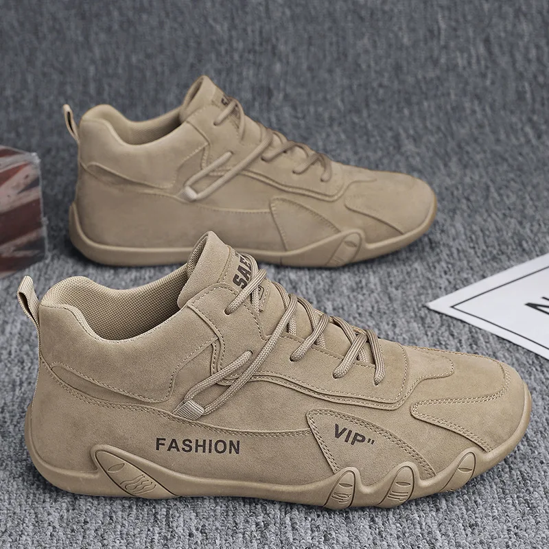 Zapatos de tabla deportivos para hombre, calzado de ocio al aire libre, Protección Laboral antideslizante, ropa de trabajo, zapatos de moda, otoño e invierno, 2023