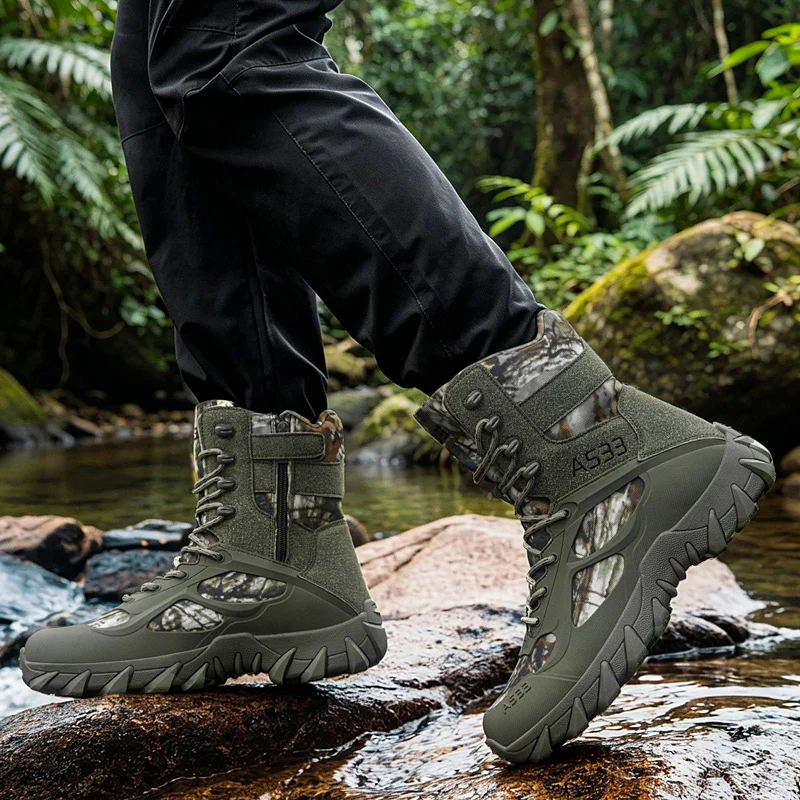 Men Tactical Boot Outdoor Ultrallight Safety Ankle Breathable Male Army Boots Lace Up High Quality Rapid Response Desert Boot view 3