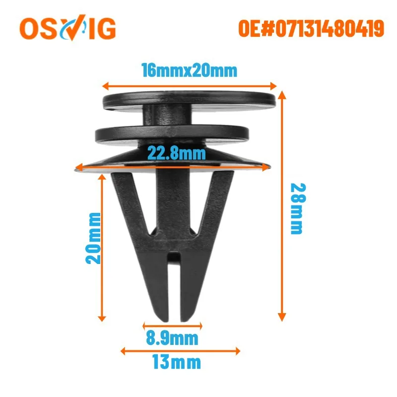 

20pcs OE#07131480419 Car Exterior Side Skirt Sill Trim Clips for BMW Mini R50 R53 R55 R56 R57 R58 R59 Auto Fastener & Clip