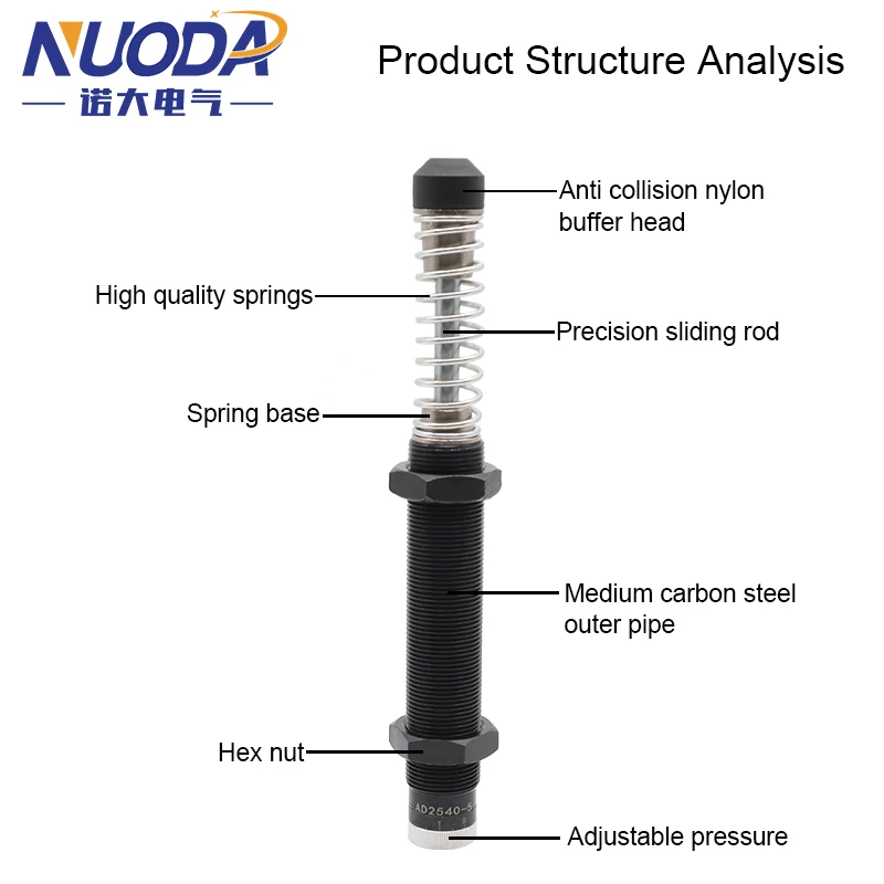 AD Type Hydraulic Shock Absorber Air Buffer AD1410 AD1412 AD1416 AD1420 AD1425 AD1612 AD2016 AD2020 AD2025 AD2030 AD2050