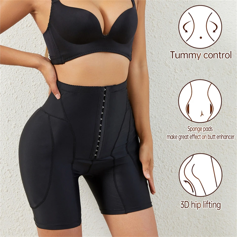 Becirzet Shapewear Damen Bauchkontrolle Po-Former Hüftpolster Hochgeschnittene Kompressions-Shapewear-Höschen – Detail 2