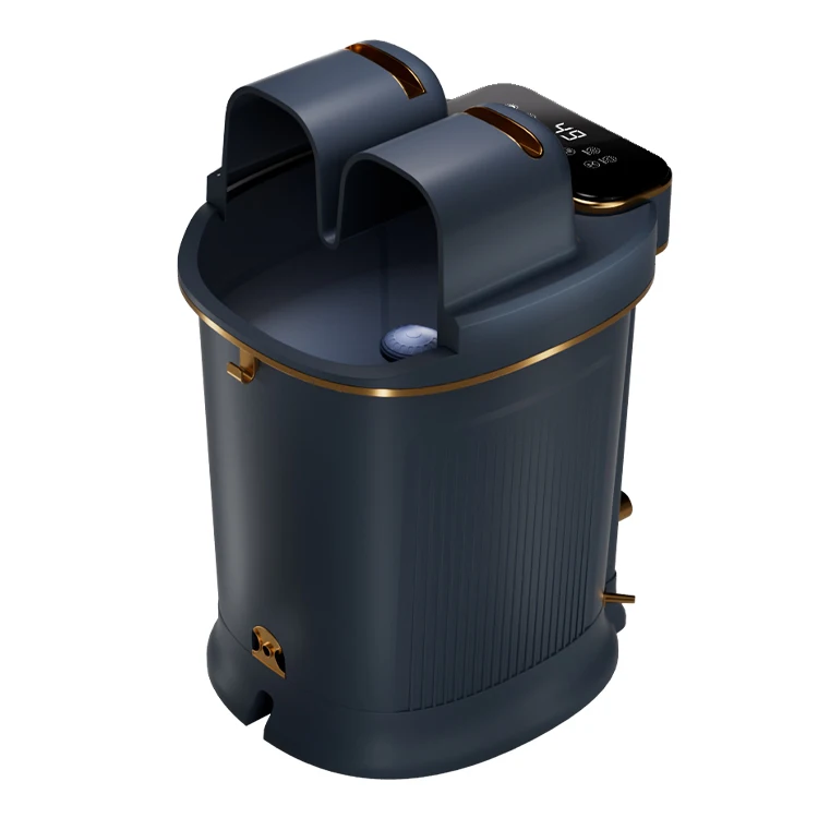 อ่างนวดเท้าไฟฟ้าอัตโนมัติที่บ้านพร้อมเข็มขัดบําบัดด้วยแสงสีแดงและลูกกลิ้งนวด 6 อันเพื่อบรรเทาขา