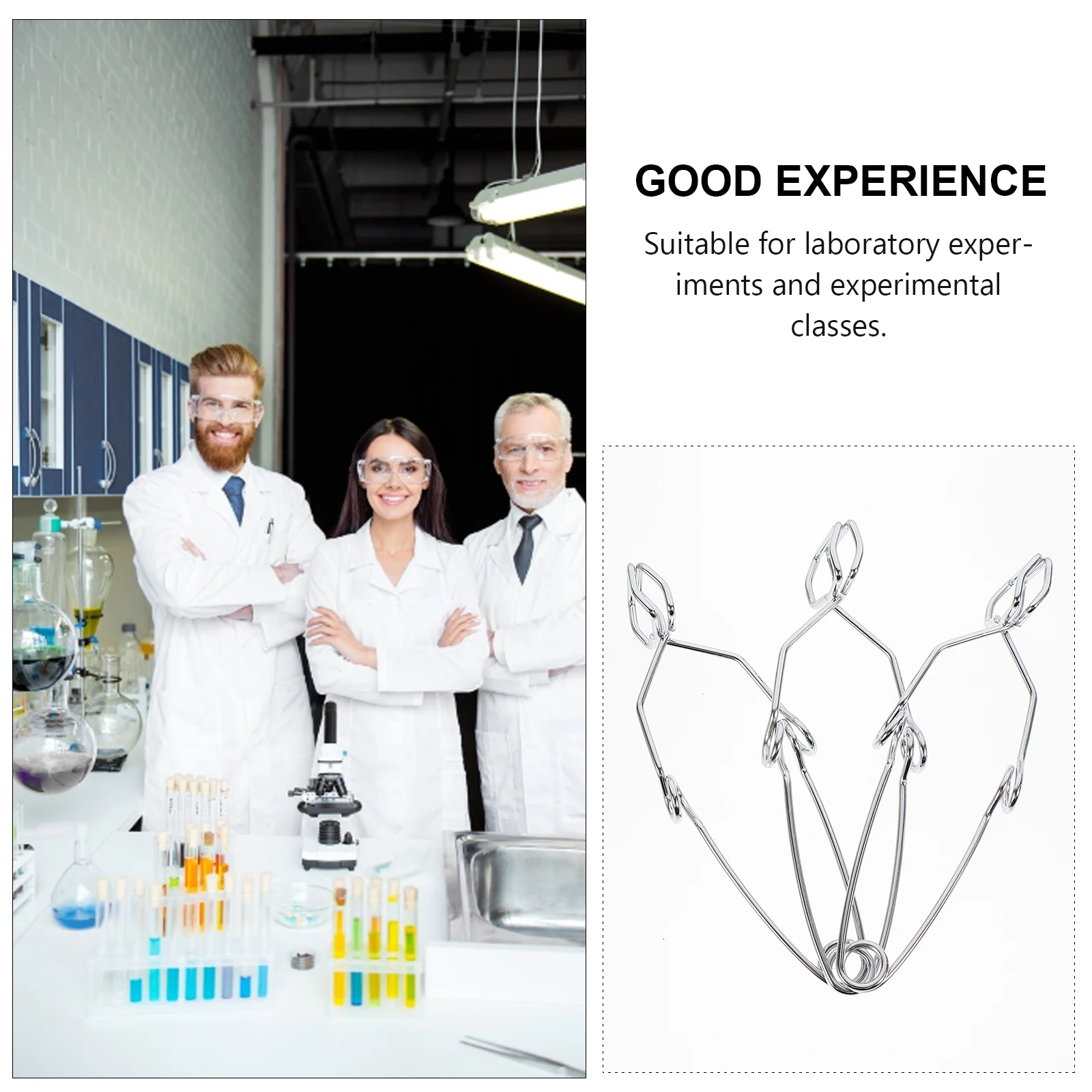 

3 Pcs Test Tube Clamp Rack Plastic 50 Ml Tubes Laboratory 100ml Accessory Experiment Iron Apparatus Clip