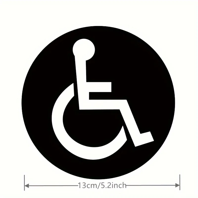 Reflective Stickers for Car Windows for Disabled Wheelchair Users - Round PVC Fashion Car Decals