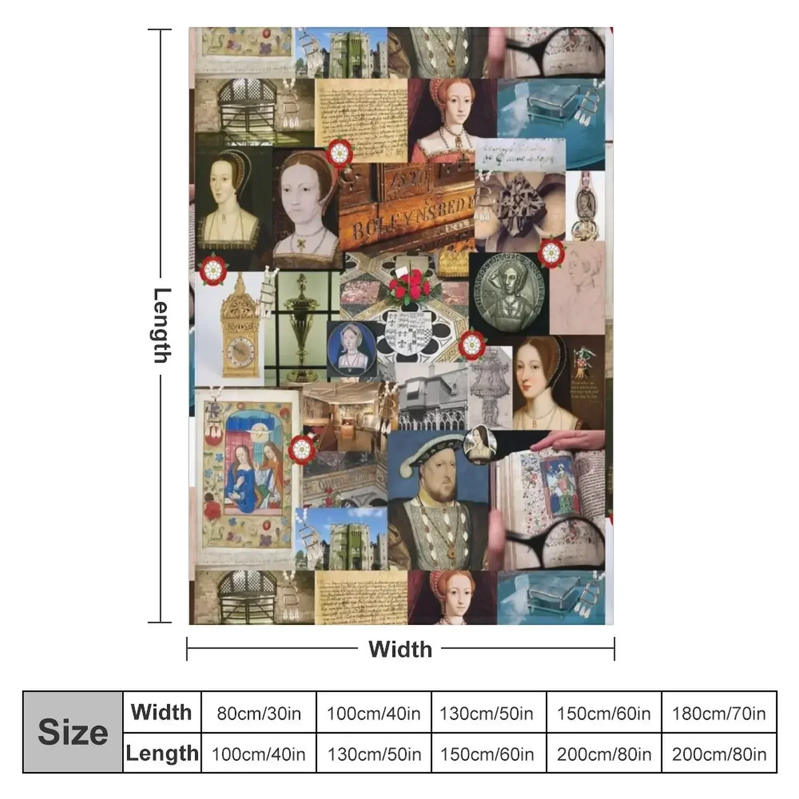 Anne Boleyn Collage Throw Blanket Sofa Throw sofa bed Blankets For Sofas Retros Blankets