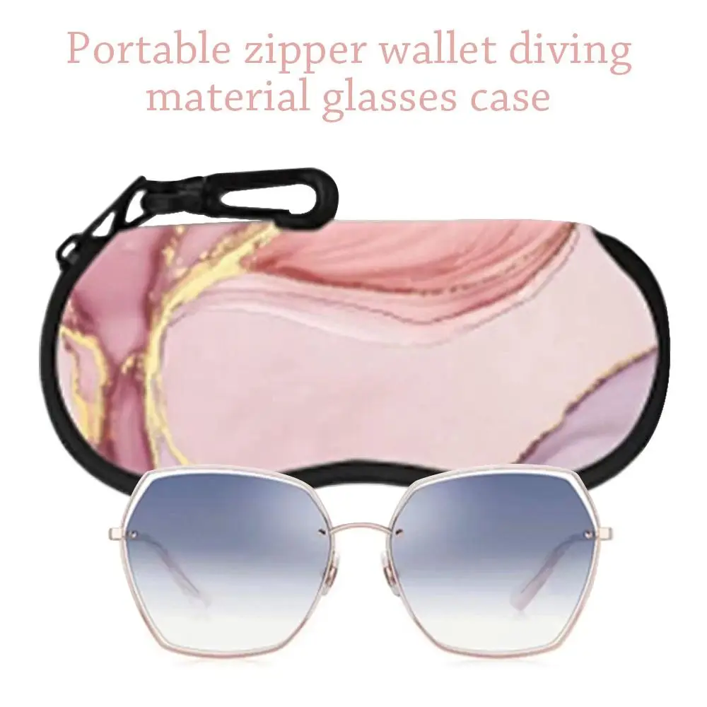 Zipper Wallet Diving Material Glasses Box Fashion Anti Fall Reading Eyewear Case Sunglasses Bag Men Women