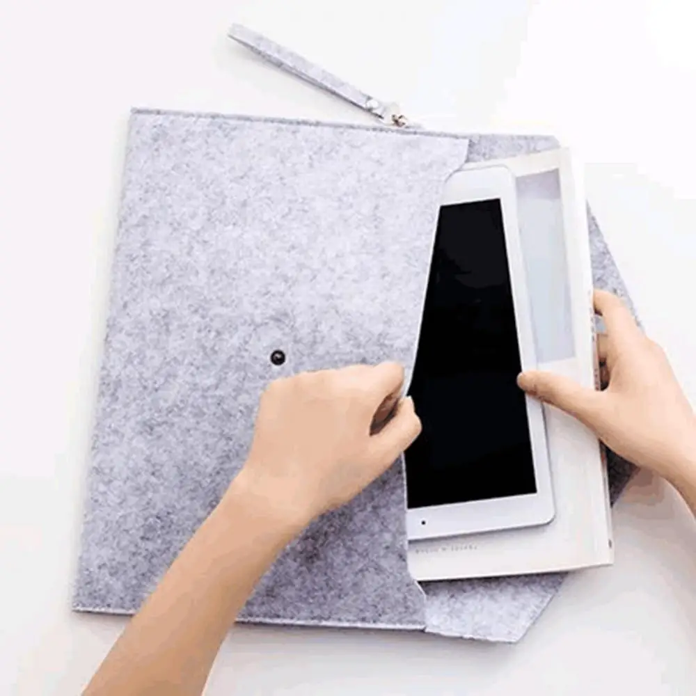 34*25cm Felt Document Bag Envelope A4 File Pocket Document Holder Organizer Business Information Folder School Office Supply