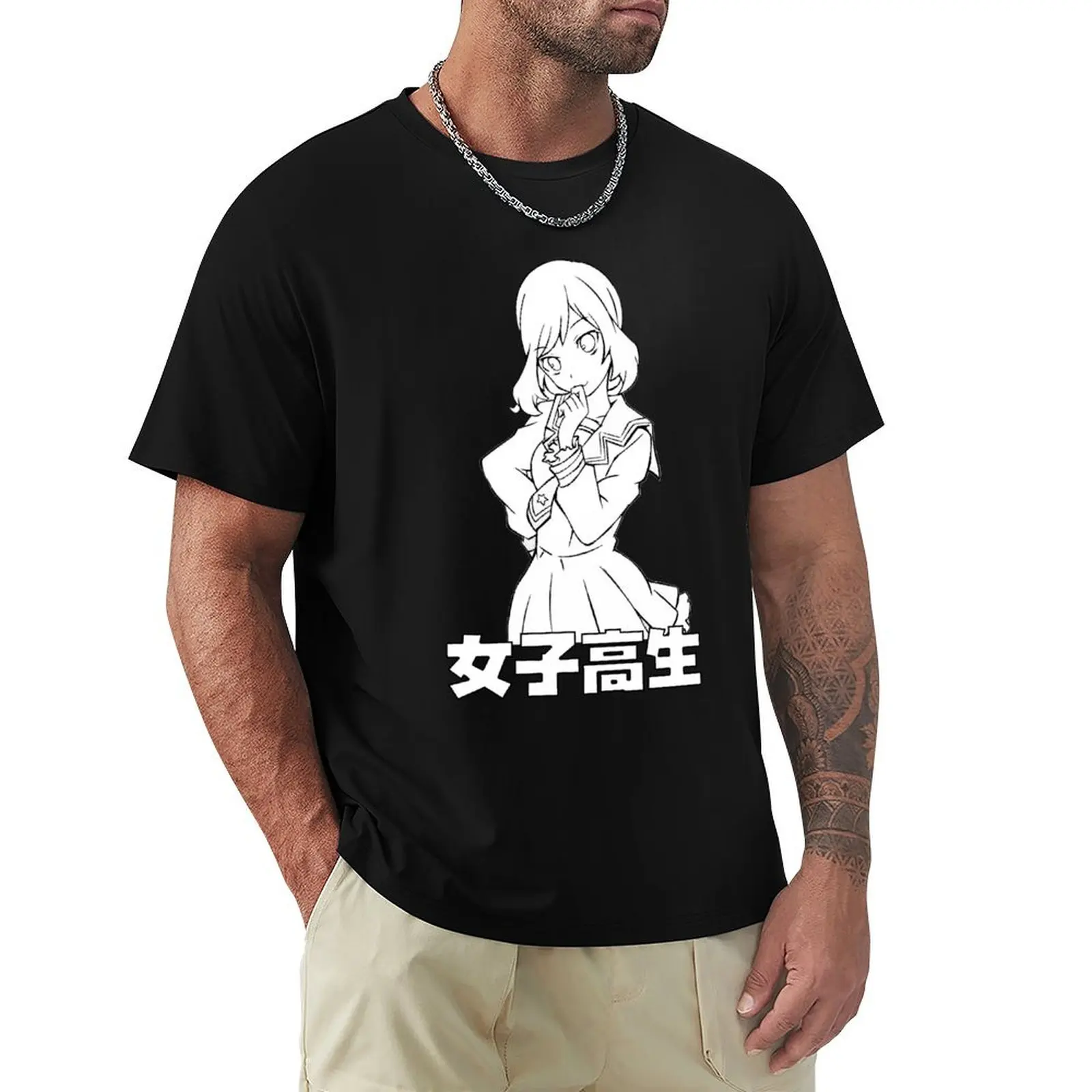 SCHOOLGIRL - SAD JAPANESE ANIME AESTHETIC T-Shirt man t shirt vintage graphic t shirts mens fashion