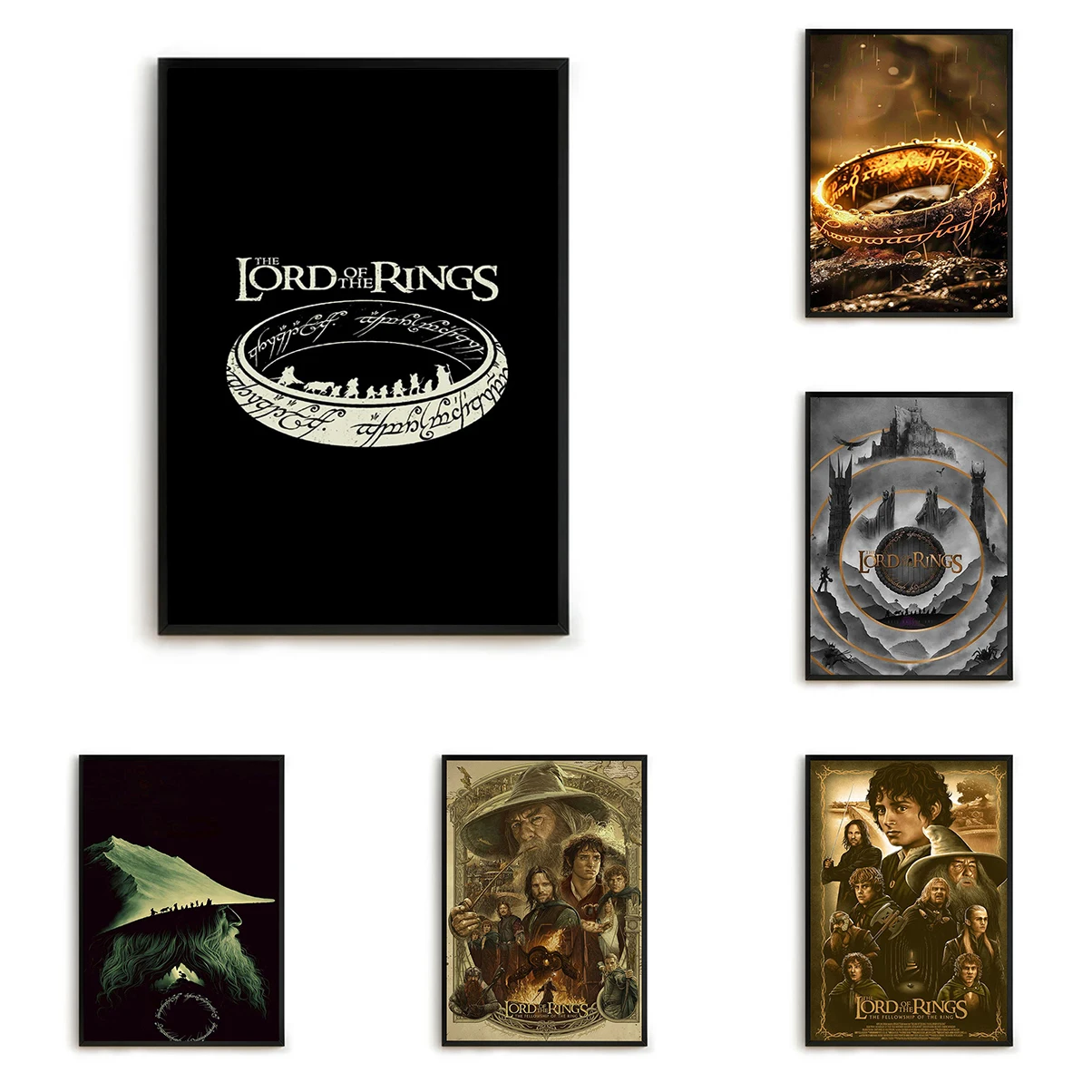 

Lord Movie R-Rings Poster Photos for Living Room Decor Man Canvas Wall Art Mural Interior Paintings Bedroom Decoration