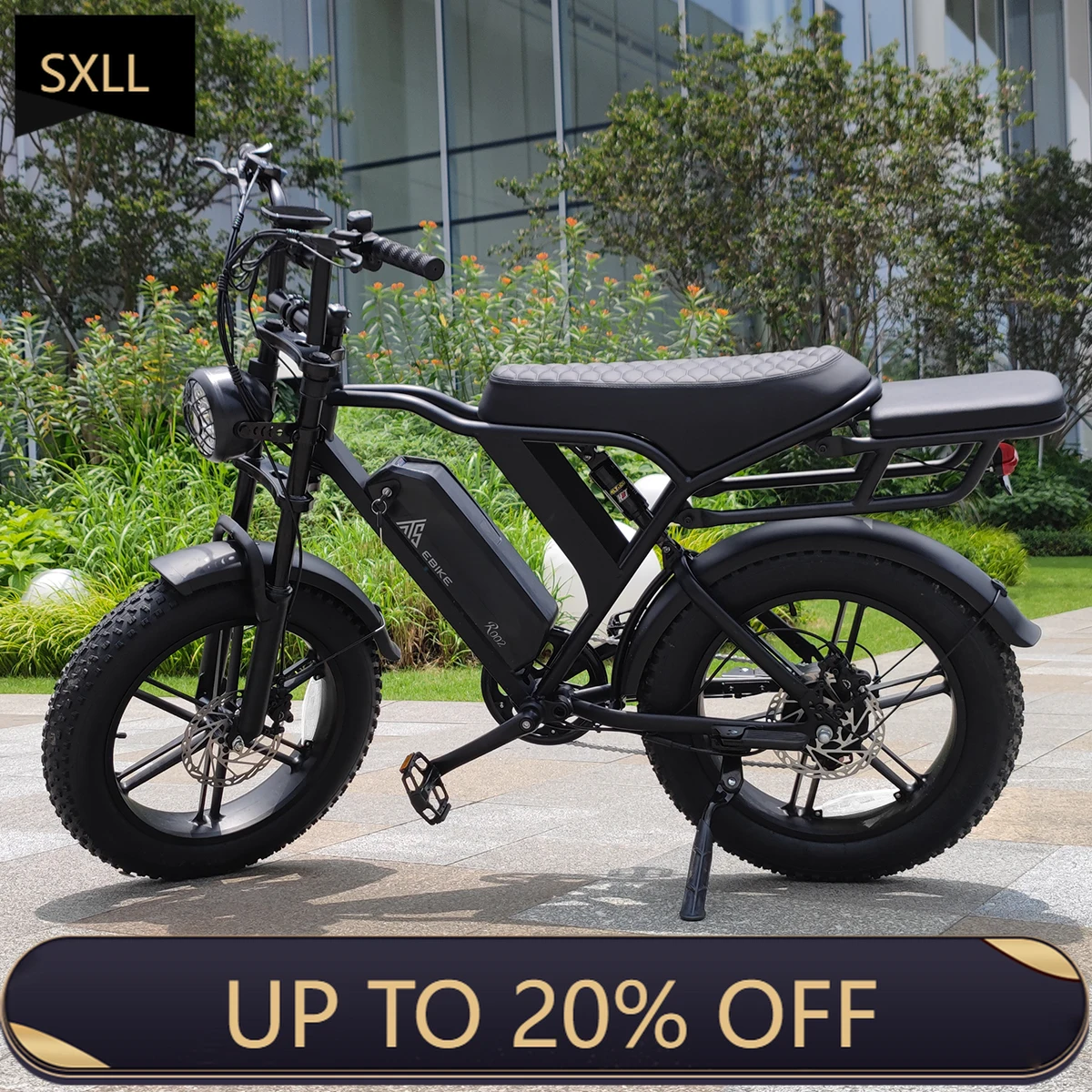 

SXLL 1200 Вт 750 Вт электрический внедорожник с толстыми шинами 48 В 15/20 Ач съемный 48 В литиевый 32 миль в час полная подвеска 20 "стальной электрический Mo