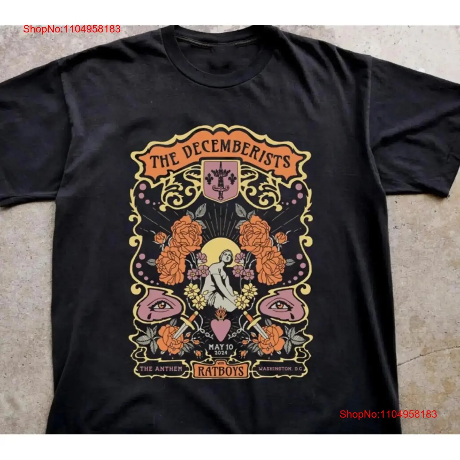 

Винтажная футболка The Decemberists Band Tour 2024, концертная футболка от S до 5XL, CM186, винтажный стильный дышащий топ для повседневной носки