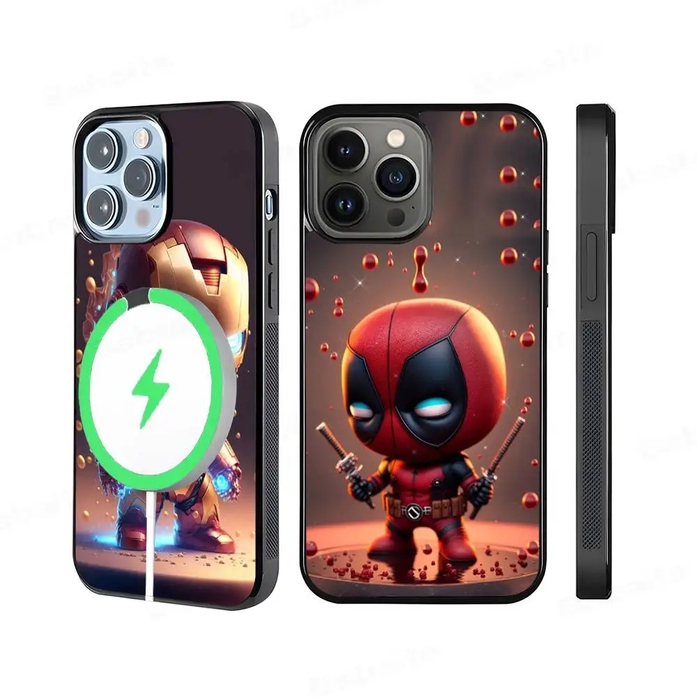 Film IronMan Handyhülle Magnetische Hülle für iPhone 17 16 14 13 12 11 15 Pro Max Plus für Magsafe Wireless Charge Cover