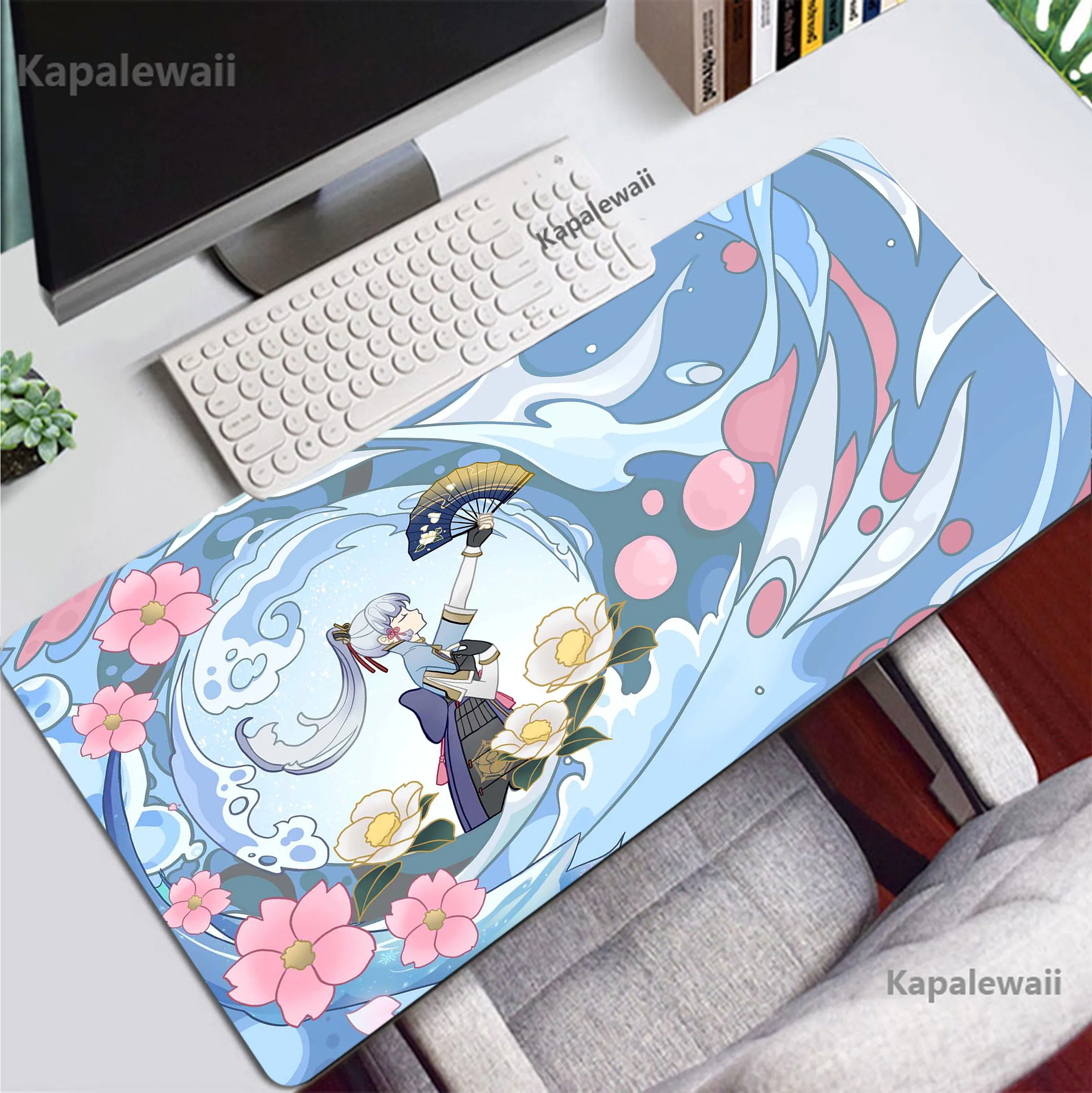 

Genshin Impact Kawaii Anime Gaming Mousepad Pc 90x40cm XXL Mouse Pad Mousemat Non-slip Rubber Pads Big Desk Mat Keyboard Pads